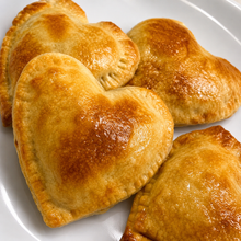 Load image into Gallery viewer, Heart-shaped Dulce de Leche empanadas parbaked x 6
